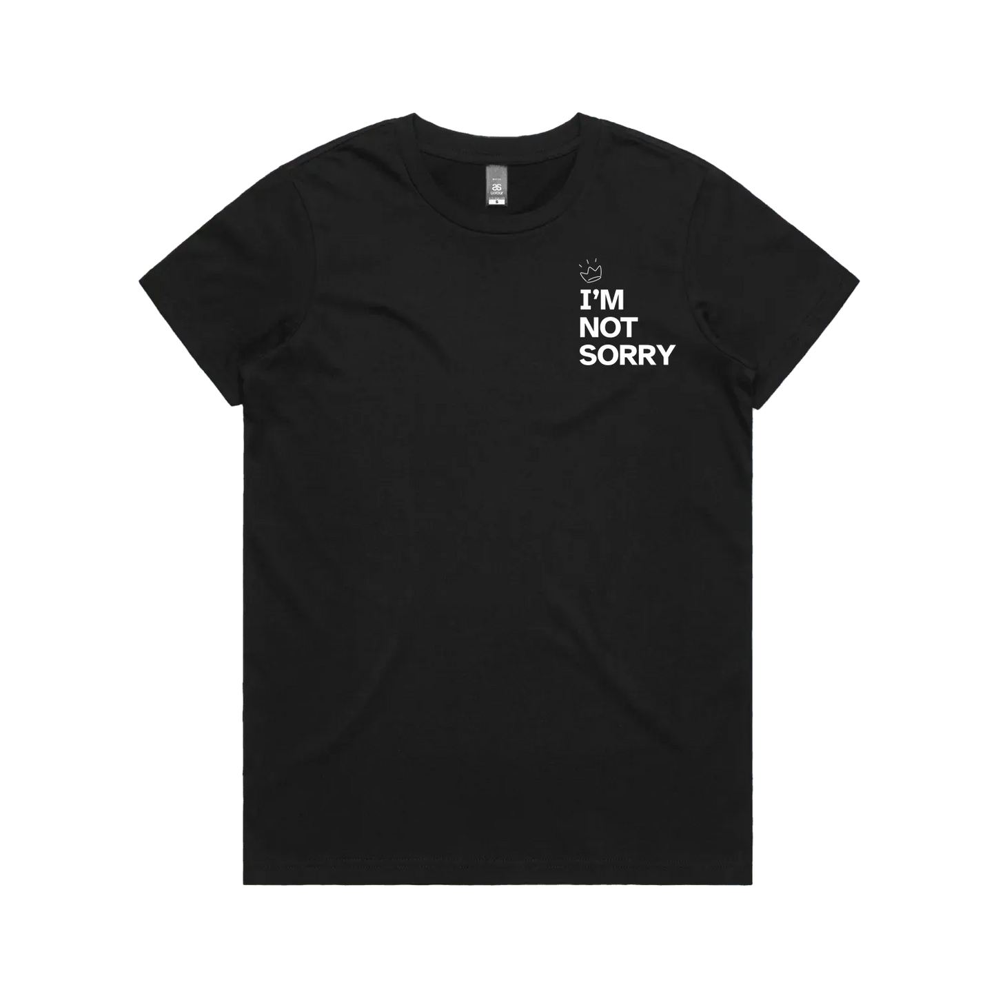 Black front flat lay