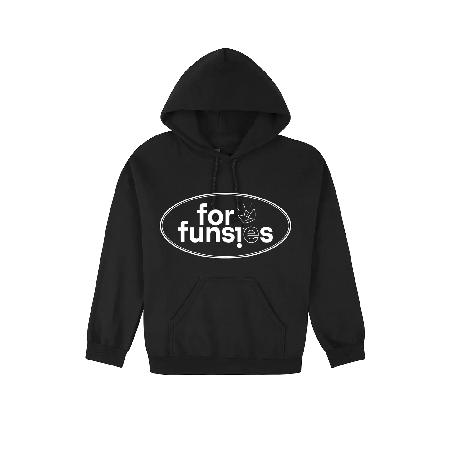 Black front flat lay