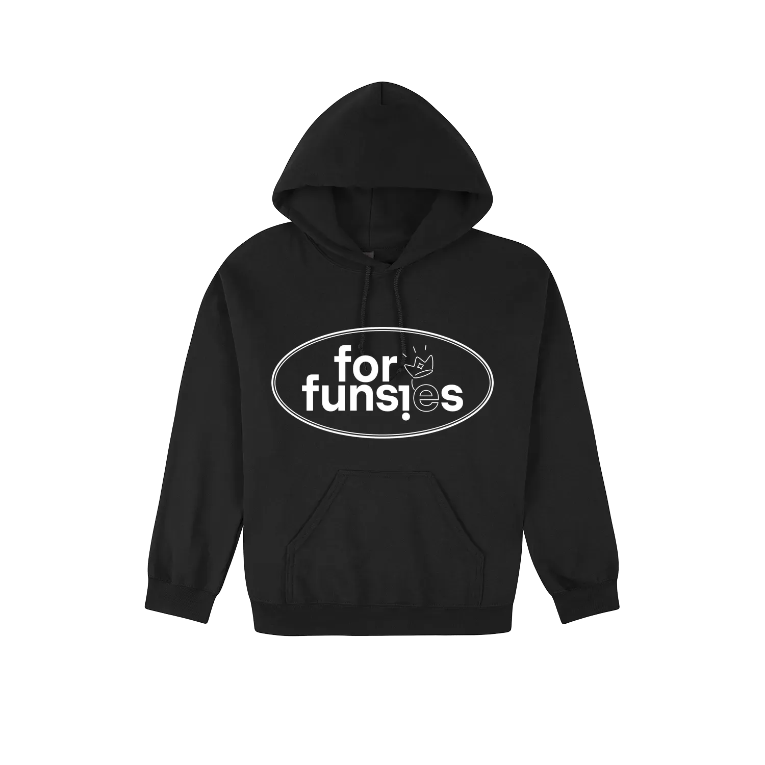 Black front flat lay
